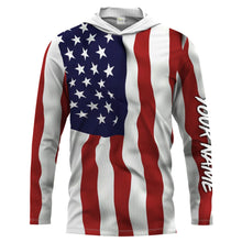 Load image into Gallery viewer, Personalized 3D American Flag Patriotic Long Sleeve performance Shirts, UV Protection IPHW1107