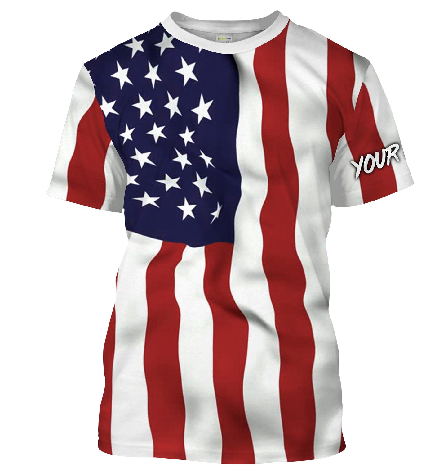 Personalized 3D American Flag Patriotic Long Sleeve performance Shirts, UV Protection IPHW1107