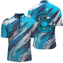 Load image into Gallery viewer, Personalized Bowling Shirts For Men, Bowling Balls And Pins Bowling Team Shirts | Blue IPHW4508