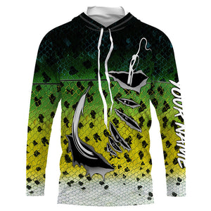 Fishing hook Crappie Fish scale Custom Long sleeve Fishing Shirts, Crappie Fishing jerseys IPHW3491