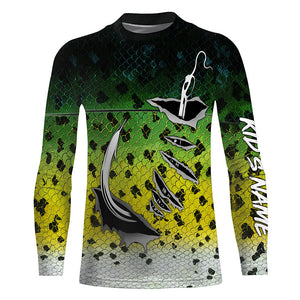 Fishing hook Crappie Fish scale Custom Long sleeve Fishing Shirts, Crappie Fishing jerseys IPHW3491