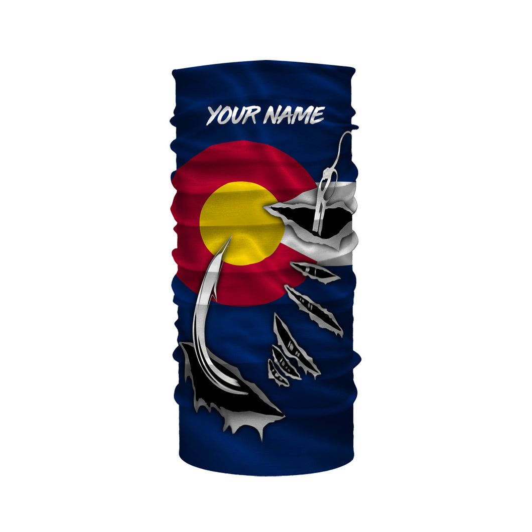 Custom Colorado Flag 3D Fish hook UV Protection quick-dry Fishing Bandana IPHW475