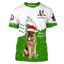 Load image into Gallery viewer, Cute funny German Shepherd Christmas 3D All over Sweatshirt, Long sleeve, Zip up, Hoodie shirt styles to choose for Dog lovers - IPH2160