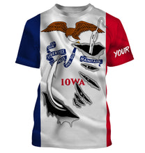 Load image into Gallery viewer, Iowa Flag 3D Fish Hook UV protection custom long sleeves shirts fishing apparel gifts IPHW478