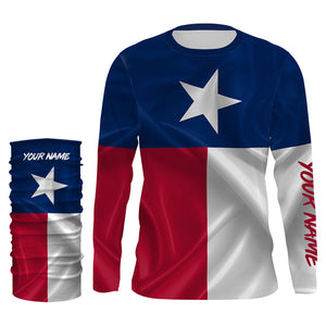 Personalized Texas Flag UV Protection Long Sleeve performance Fishing Shirts IPHW479