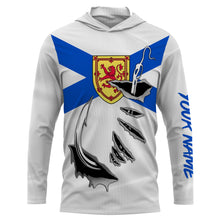 Load image into Gallery viewer, Fish hook Nova Scotia flag Custom Long sleeve Fishing Shirts for men and women IPHW3213