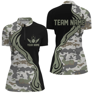 Personalized Camo Bowling Shirts For Women Custom Bowling Team Jerseys Bowlers Outfits IPHW5519