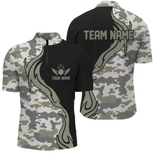 Load image into Gallery viewer, Personalized Camo Bowling Shirts For Men Custom Bowling Team Jerseys Bowlers Outfits IPHW5519