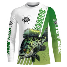 Load image into Gallery viewer, Custom Crappie Long Sleeve Tournament Fishing Shirts, Crappie Fishing Jerseys IPHW5852
