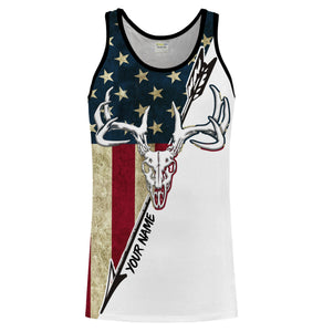 Bow Hunter Deer Hunting American Flag Custom All over print Shirts, Deer skull shirts - IPHW1158