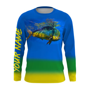 Mahi Mahi (Dorado) Fishing UV protection quick dry customize name long sleeves shirt personalized gift for Fishing lovers IPH1719