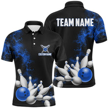 Load image into Gallery viewer, Custom Name Unisex Strike Bowling Team Shirts For Men And Women, Bowlers Outfit | Teal Blue IPHW6014