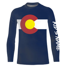 Load image into Gallery viewer, Colorado Flag Custom Patriot Long Sleeve Shirts UV Protection Performance Colorado Clothing IPHW732