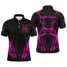Load image into Gallery viewer, Custom Bowling Shirts For Men And Women, Skull Bowling Team Shirts Bowling Pin | Pink IPHW4485
