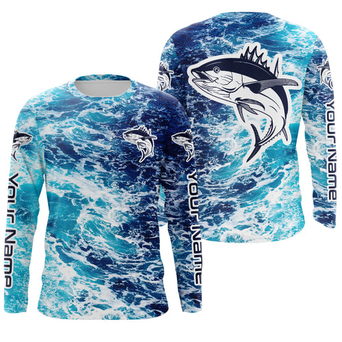 Tuna Custom Long Sleeve Performance Fishing Shirts, Tuna Fishing Jerseys IPHW4194
