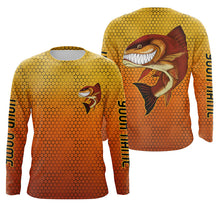 Load image into Gallery viewer, Personalized Angry Redfish Fishing jerseys, Redfish Long sleeve performance Fishing Shirts IPHW3414