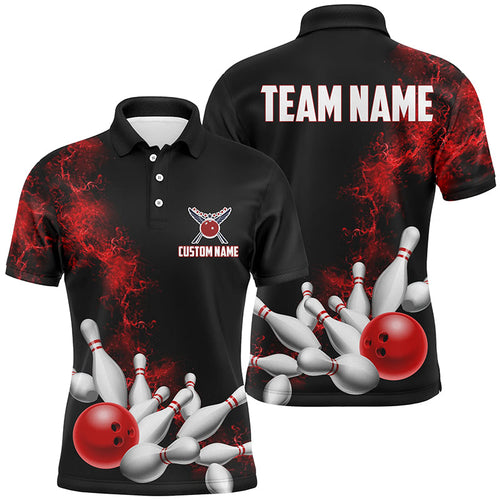 Custom Red Strike Bowling Shirts For Men And Women Bowling Team Jerseys Bowling League Shirts IPHW5469
