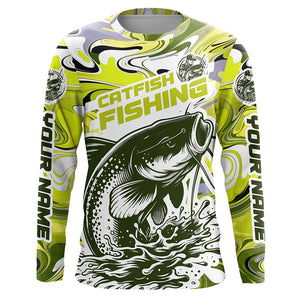 Custom Multi-Color Catfish Long Sleeve Fishing Shirts, Catfish Jerseys For Fishing Team IPHW5922