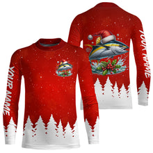 Load image into Gallery viewer, Yellowfin Tuna Fishing Custom Christmas Fishing Shirts, Xmas Fishing Gifts For Men, Women And Kids IPHW5576