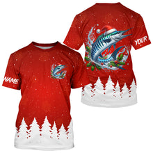 Load image into Gallery viewer, Wahoo Fishing Custom Christmas Fishing Shirts, Xmas Fishing Gifts For Men, Women And Kids IPHW5577