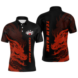 Custom Dragon Bowling Polo Shirts For Men Team Bowling League Jerseys Bowler Outfit IPHW5291