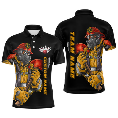 Firefighter Bowling Men Bowling Shirts Custom Firefighter Bowling Team Polo Shirts Jerseys IPHW5336