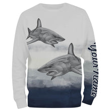 Load image into Gallery viewer, Shark Fishing Customize Name 3D All Over Printed Shirts For Adult And Kid Personalized Fishing Gift NQS260
