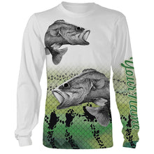 Load image into Gallery viewer, Largemouth Bass Fishing Customize Name 3D All Over Printed Shirts For Adult And Kid Personalized Fishing Gift NQS266
