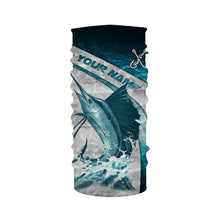 Load image into Gallery viewer, Personalized Sailfish Fishing jerseys blue water sea camo, Long Sleeve Fishing tournament shirts NQS3722