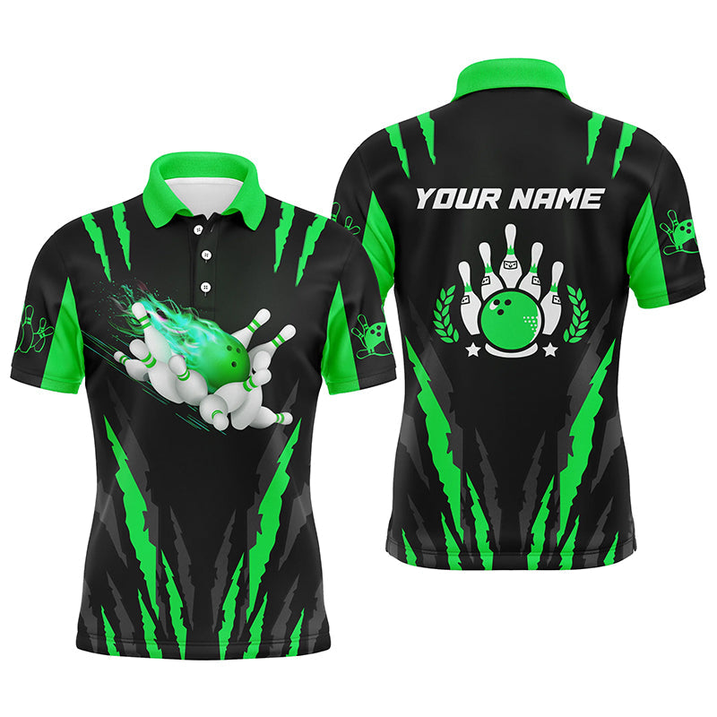 Custom bowling shirt for men – personalized team jersey front view