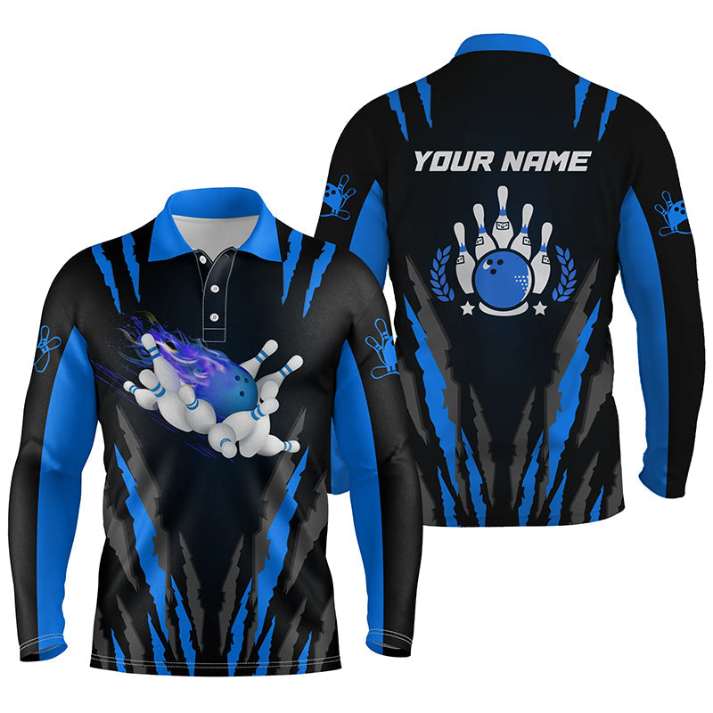 personalized bowling shirt for men – custom name design side view