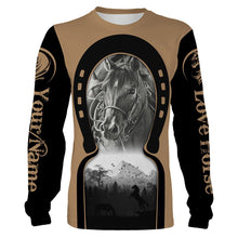 Load image into Gallery viewer, Beautiful Quarter Horse Custom Name 3D All over print shirts NQS731
