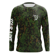 Load image into Gallery viewer, Bass fishing green camouflage Custom fishing Shirts jersey - Custom camo fishing apparel NQS4933