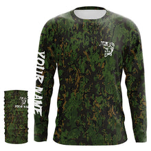 Load image into Gallery viewer, Bass fishing green camouflage Custom fishing Shirts jersey - Custom camo fishing apparel NQS4933