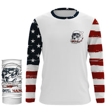Load image into Gallery viewer, Catfish Fishing catfish hunter American Flag Customized Name UV Protection Shirts, patriotic Fishing Clothing NQS2384