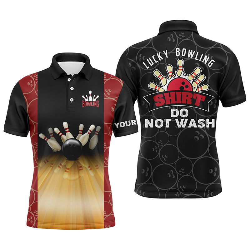 Custom bowling shirt for men – personalized team jersey front view
