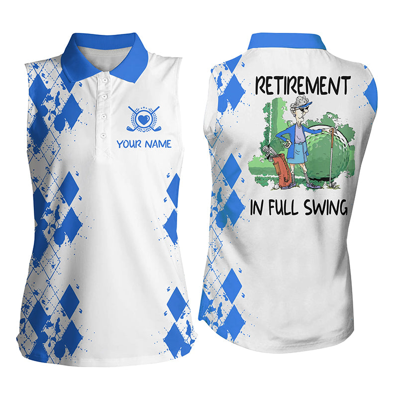 Womens sleeveless polo shirt custom retirement in full swing, Mother's day gifts for mom| Multicolor NQS5295