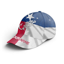 Load image into Gallery viewer, Texas Flag fishing hat fish skull custom name unisex Fishing Baseball Hat NQS3333
