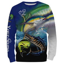 Load image into Gallery viewer, Mahi-mahi, Wahoo, Tuna Customize Name All Over Printed Shirts For Men And Women Personalized Fishing Gift NQS233