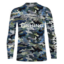 Load image into Gallery viewer, Bass Fishing Squad Fishing Camo Customize Name 3D All Over Printed Fishing Shirts NQS373