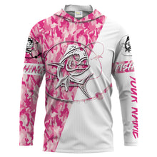 Load image into Gallery viewer, Mahi mahi fishing Pink girl camo Customize Name All Over Printed Shirts for women fishing NQS1712