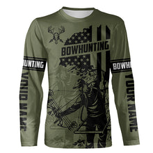 Load image into Gallery viewer, Bow hunter Deer Hunting American flag Custom 3D All over printed Shirts, Bowhunting shirt for hunter NQS4622