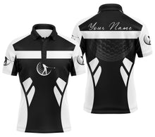 Load image into Gallery viewer, Black &amp; white long sleeve golf shirts for men, best fathers day golf gifts for dad NQS3364