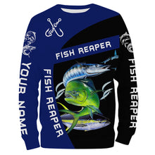 Load image into Gallery viewer, Customize Name Mahi Mahi, Tuna, Wahoo Fishing Fish Reaper 3D All Over Printed Shirts Personalized Gift For Fisherman NQS409