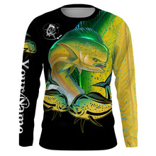 Load image into Gallery viewer, Mahi mahi ( Dorado) Fishing Customize Name UV protection quick dry UPF 30+ long sleeves fishing shirts,gifts for fishing lover NQS2448