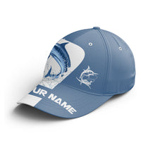 Load image into Gallery viewer, Marlin Fishing blue color Custom fishing hat Unisex Fishing Baseball Angler hat NQS3878