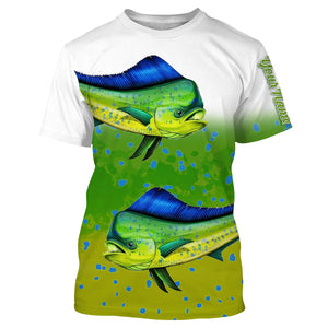 Mahi-mahi Fishing Customize Name 3D All Over Printed Shirts For Adult And Kid Personalized Fishing Gift NQS261