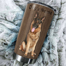 Load image into Gallery viewer, German Shepherd Dog Customize name and photo Stainless Steel Tumbler Cup Personalized Fishing gift Fisherman by choice - NQS695