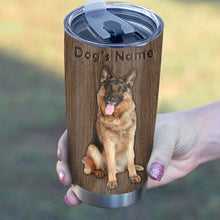Load image into Gallery viewer, German Shepherd Dog Customize name and photo Stainless Steel Tumbler Cup Personalized Fishing gift Fisherman by choice - NQS695