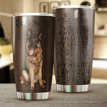 Load image into Gallery viewer, German Shepherd Dog Customize name and photo Stainless Steel Tumbler Cup Personalized Fishing gift Fisherman by choice - NQS695